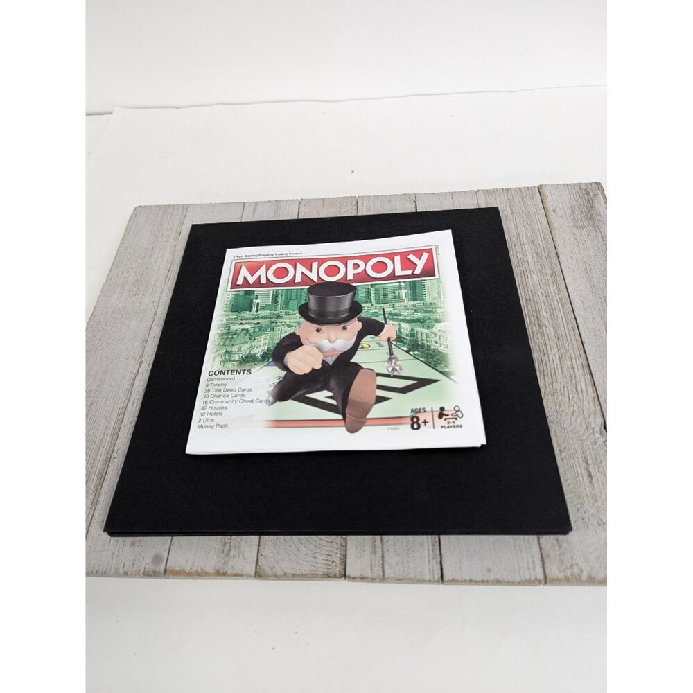Vintage 2016 Monopoly Edition Game Replacement Board Instructions